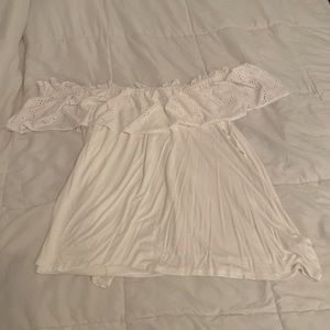 Lane Bryant, White, off-shoulder, flowy top, 26/28